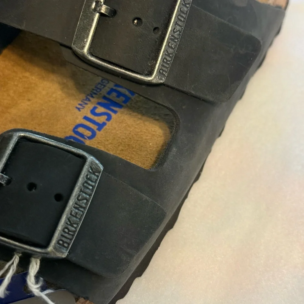 Birkenstock Arizona Soft Footbed. Oiled Leather Black. Unisex. EU 41 - Picture 4 of 12